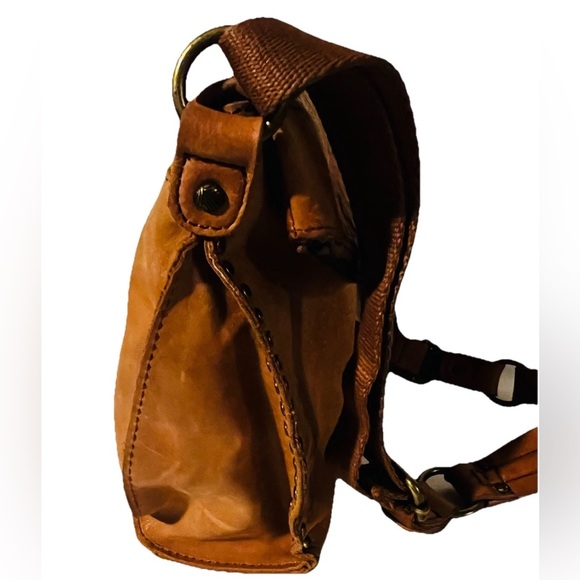 The Sak Crossbody Bag”Silverlake” Leather Tan Brown Embossed Boho Cowgirl - Picture 2 of 7